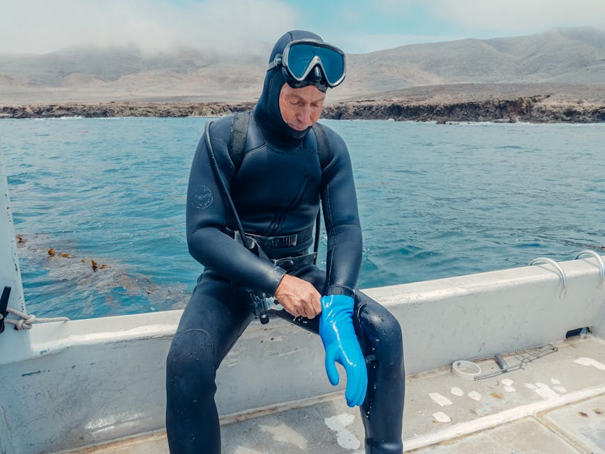 Header Image: Diver wearing a Palm drysuit - palm drysuit