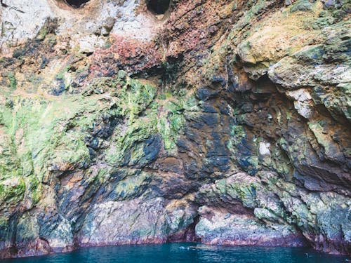 Coastal Rock Mountain in Different Colors