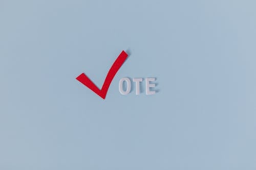 Vote Text with Tick Mark