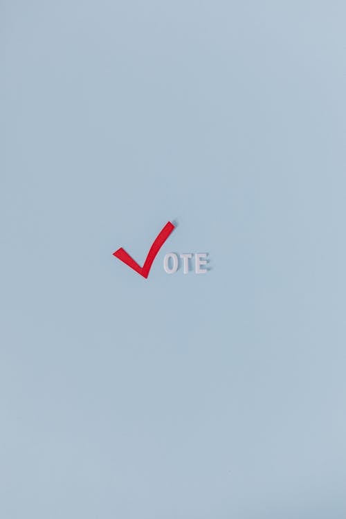 Vote Text with Tick Mark