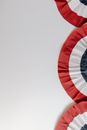 Red and White Round Textile