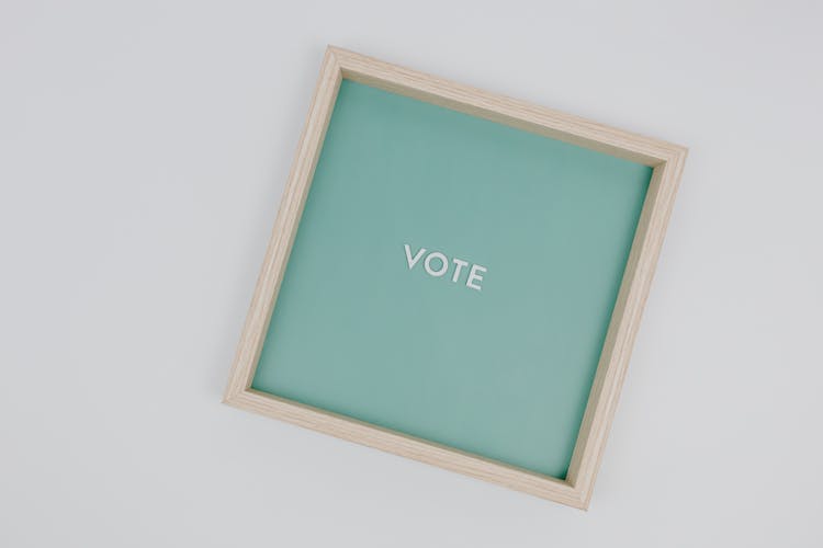 A Picture Frame With Vote