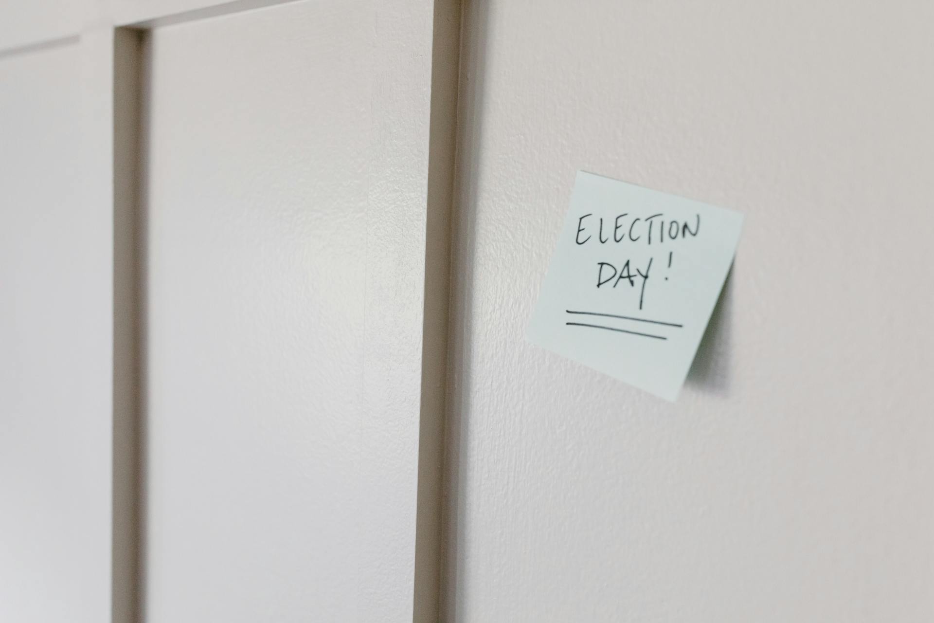 Message on a Sticky Note on a White Wall