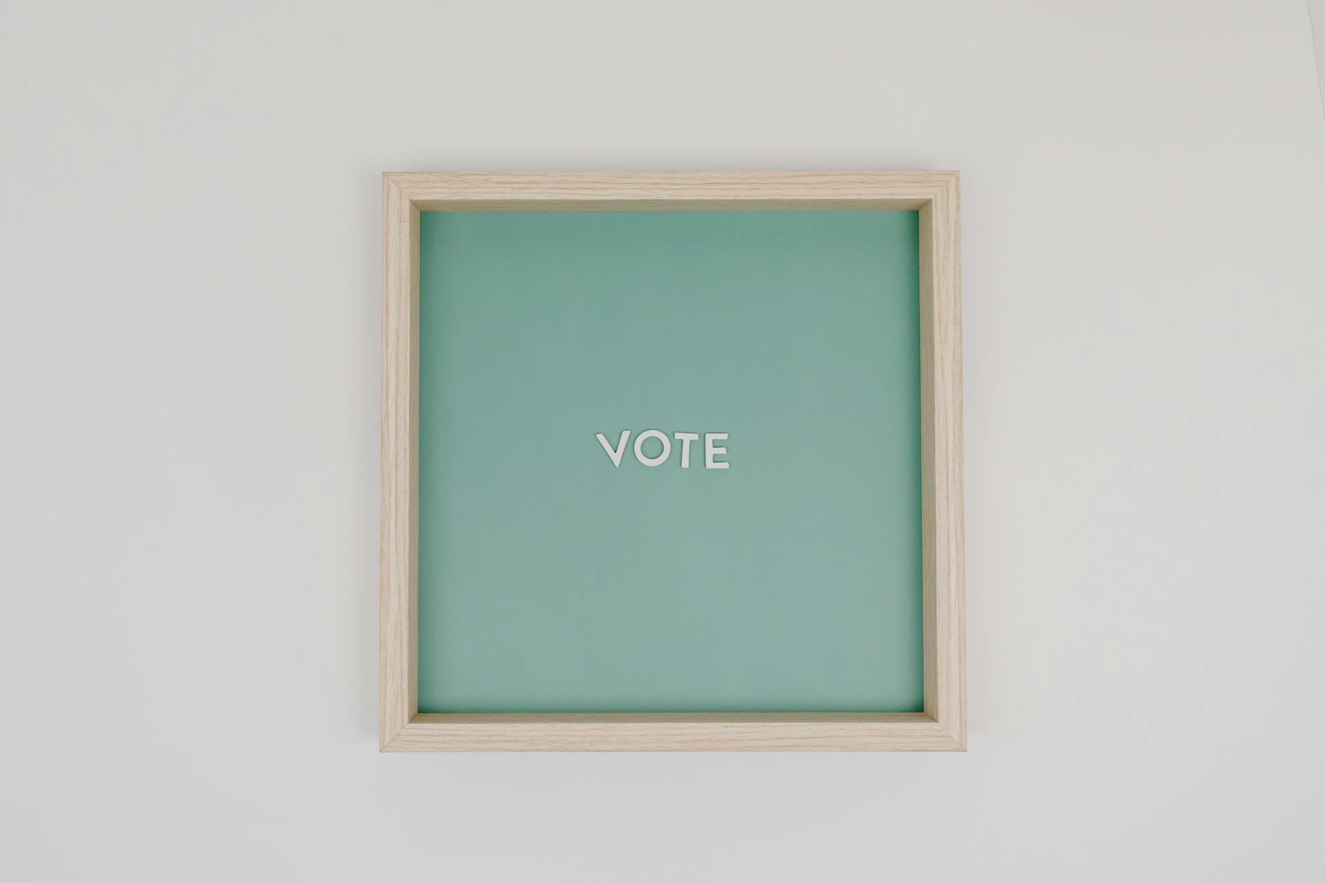 Vote Text in Green Frame