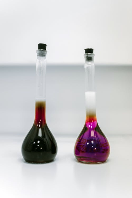 Free Colored Liquid in Test Tubes Stock Photo