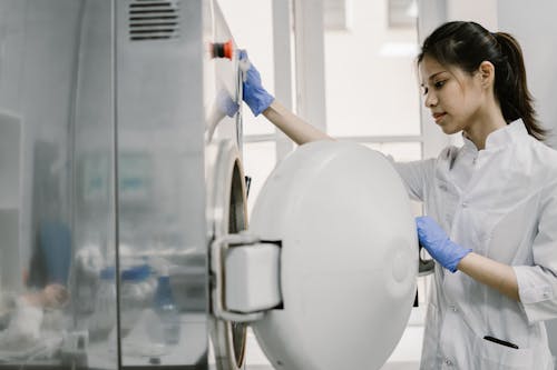 A Woman Working in a Lab