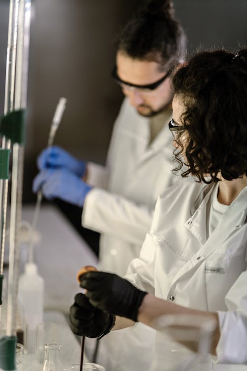 A Woman Working at a Laboratory