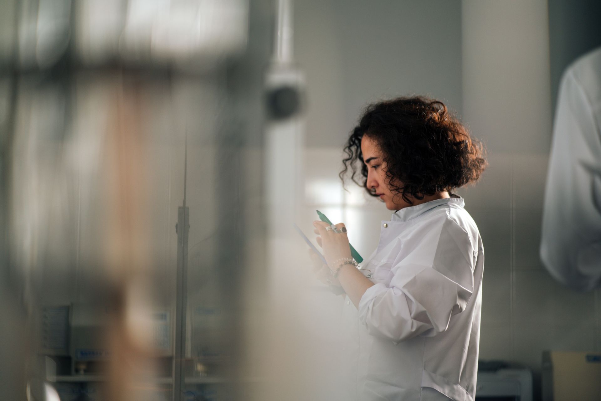 Scientist in White Shirt