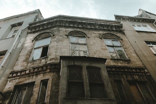 Low Angle Shot of an Abandoned Building