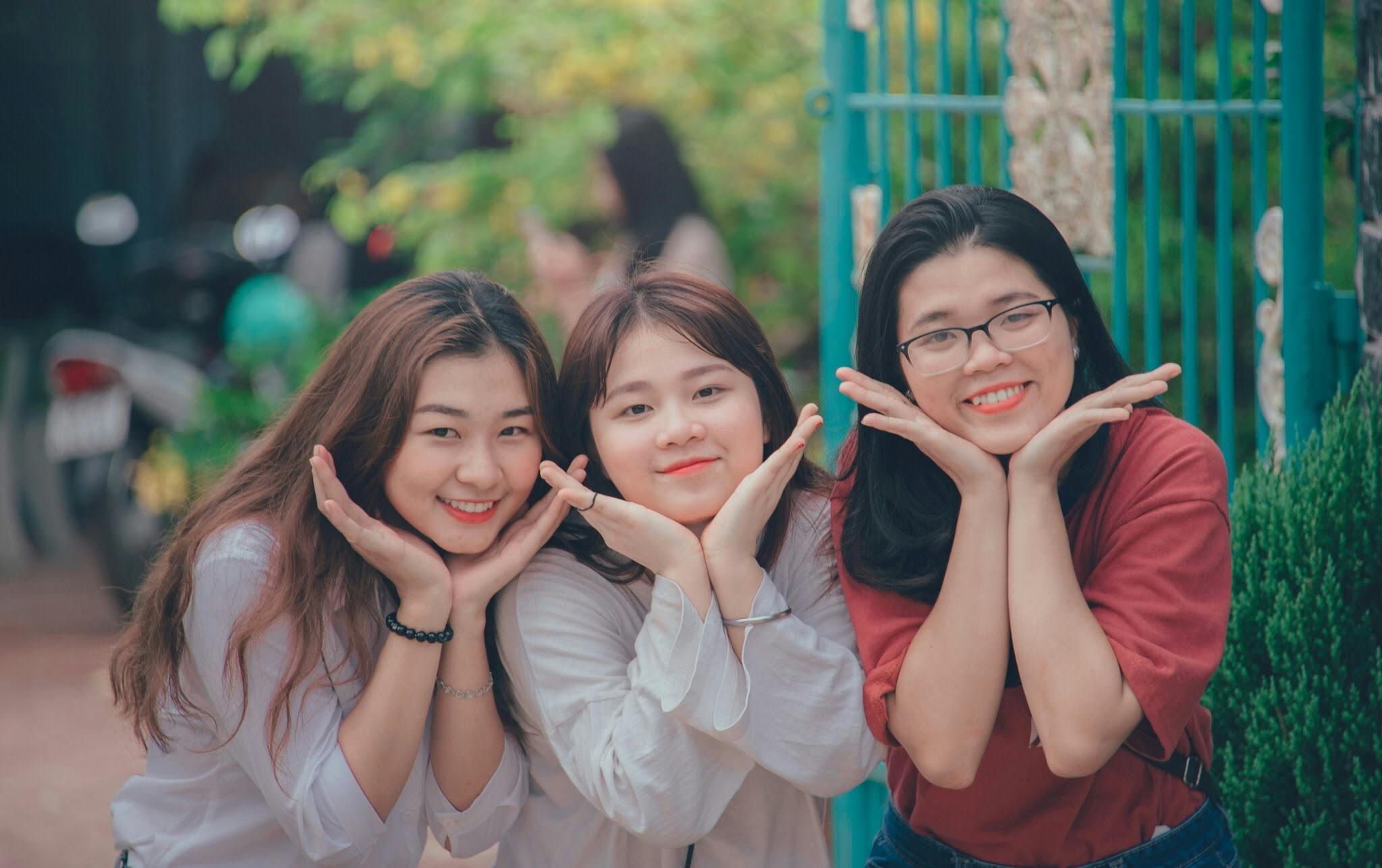 Three Best Friends Posing Studio Wearing Stock Photo 490956754 |  Shutterstock