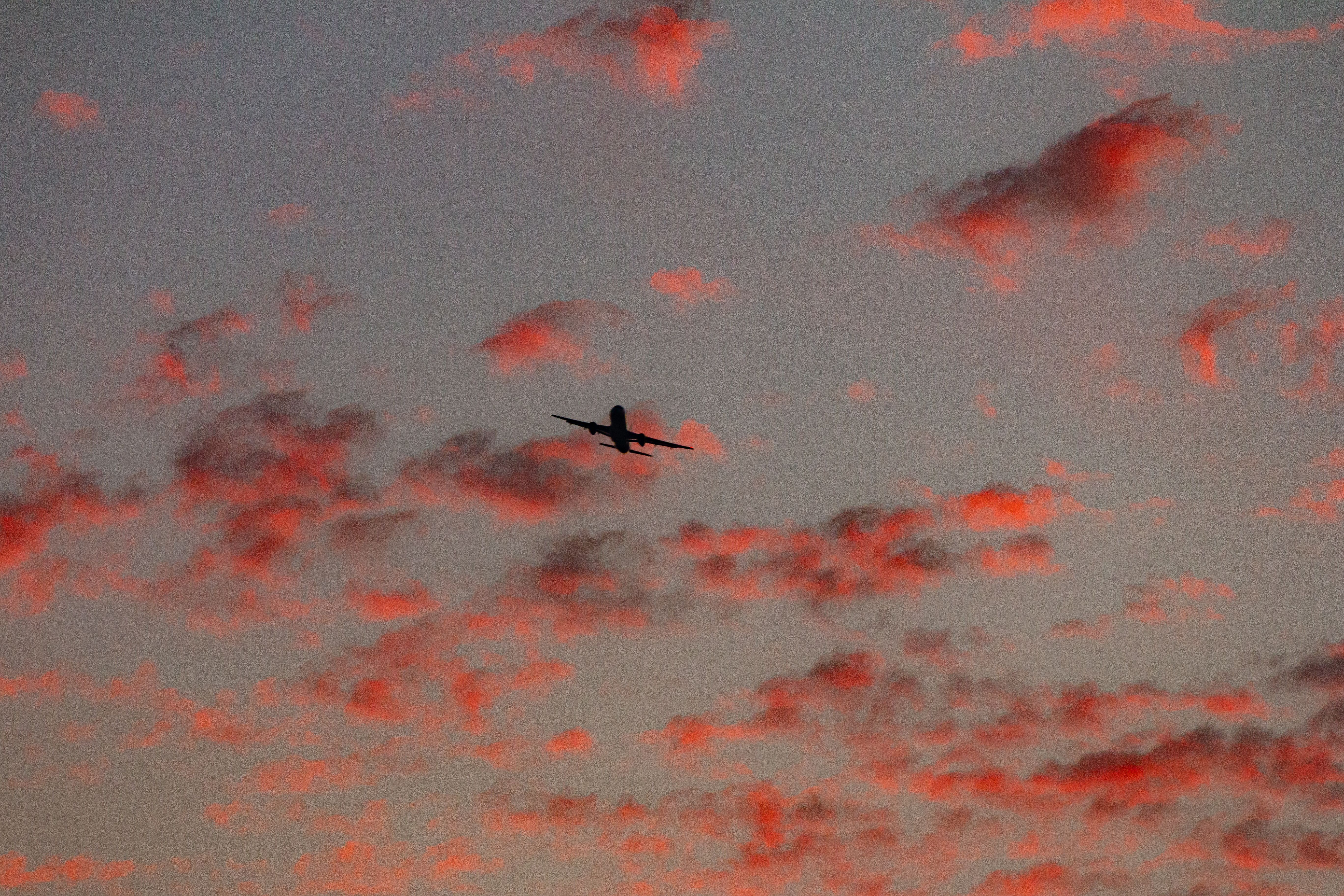 Silhouette of an Aircraft Flying in the Sky · Free Stock Photo