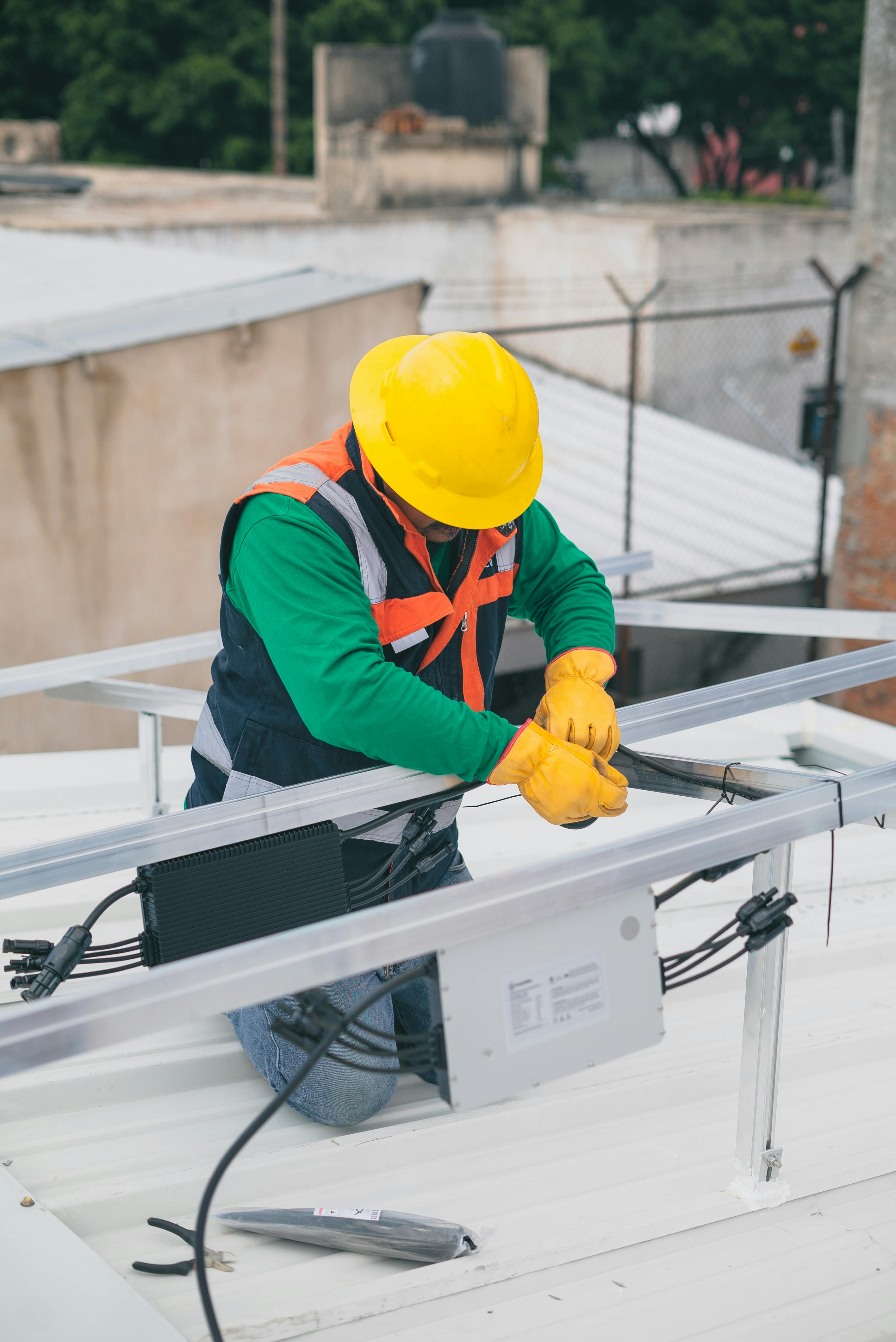 maintenance man working on site