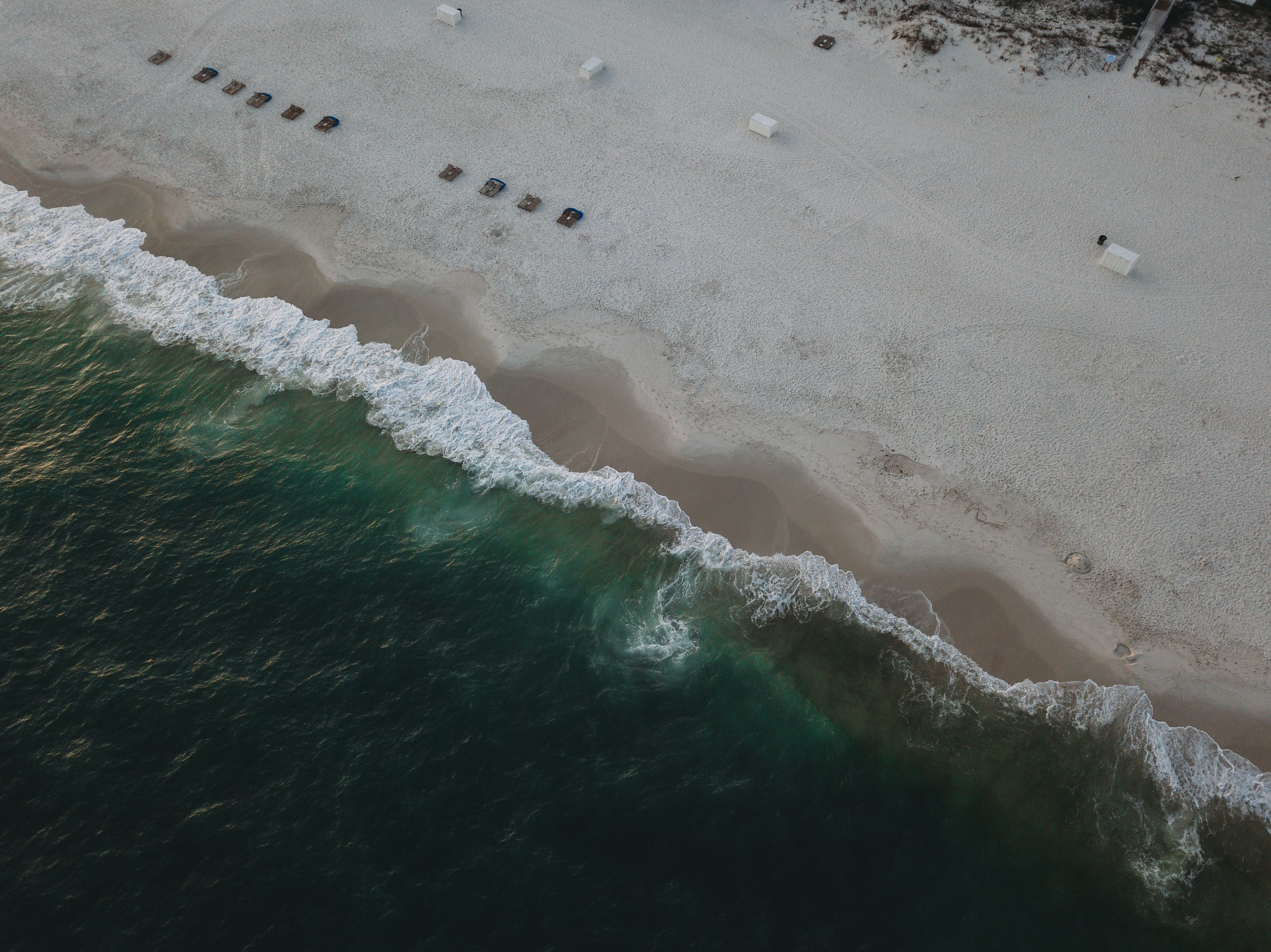Aerial drone photo of a Florida beach and coastline