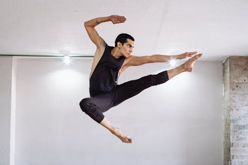 Free Dancer Suspended in Air Stock Photo