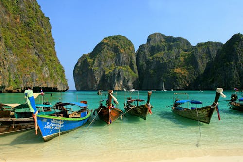 Wooden Boats on the Beach