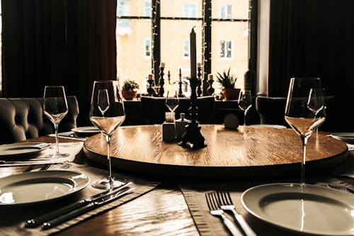 Plates and Glasses on the Table