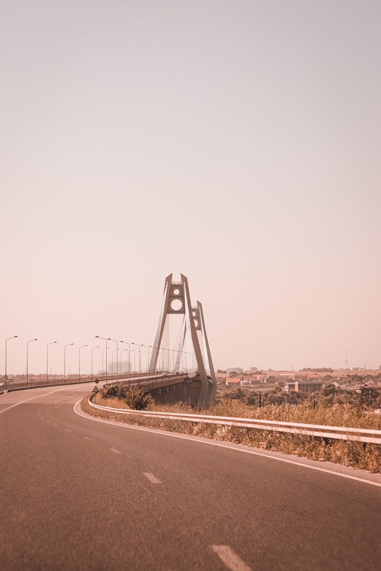 Bridge Support Beams By The Road