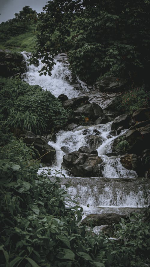 Water Flowing through Rocks 