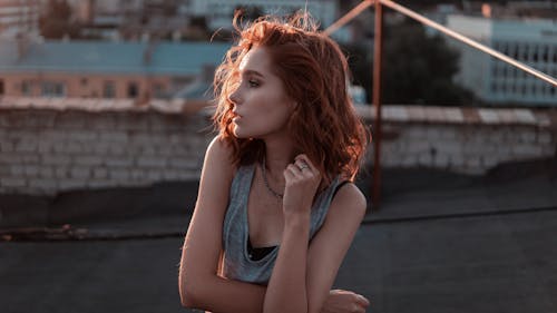 A Young Woman in a Trendy Outfit