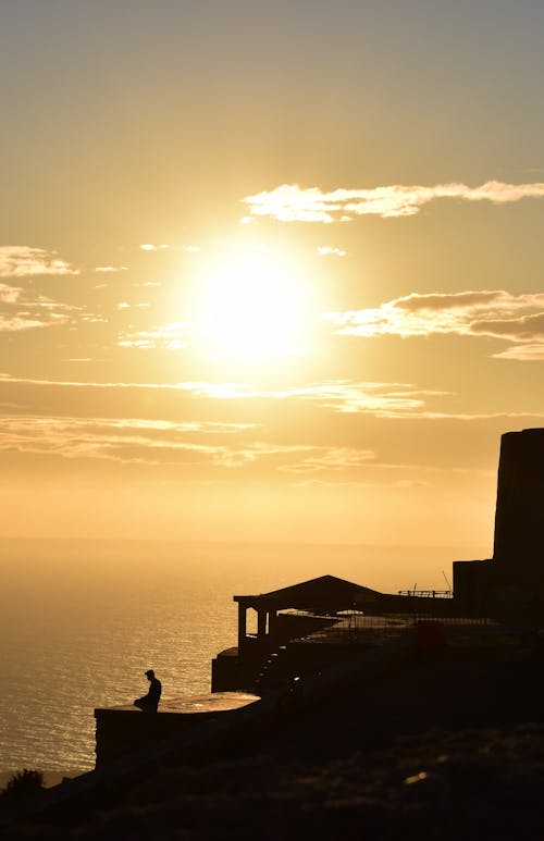 Free A Sunset by the Seaside in Agadir, Morocco Stock Photo