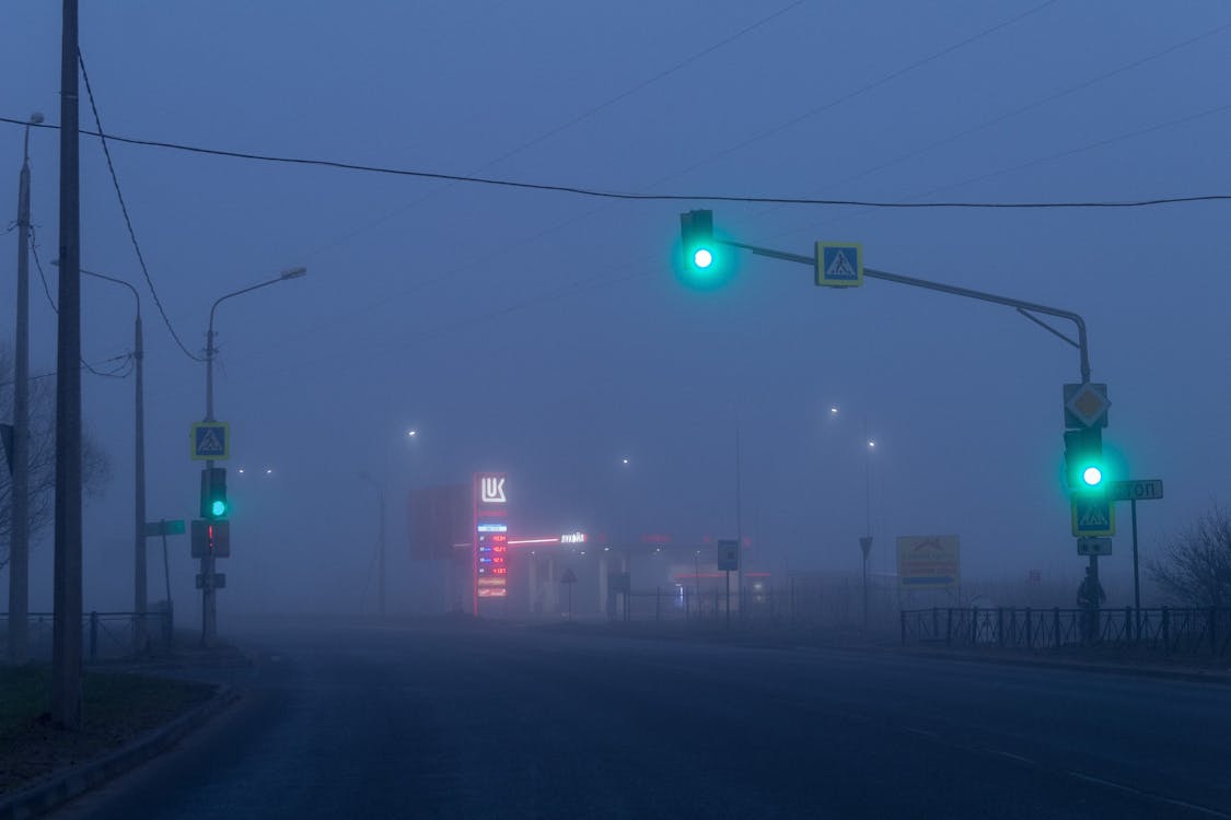 Heavy Mist on Empty Roads 