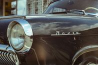 Black Mercedes Benz Car With Silver Headlight