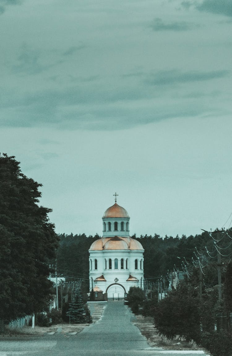 Alexander Nevsky Cathedral Under Cloudy Sky 