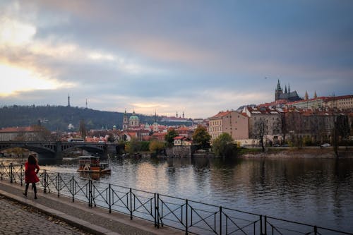 Cityscape of Prague at Dusk