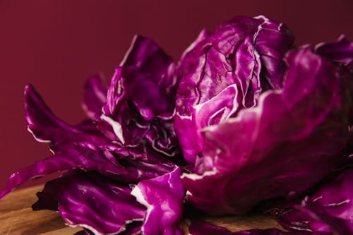 Red Cabbage in Close-Up Photography