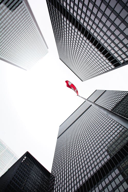 Low Angle Shot of High Rise Buildings