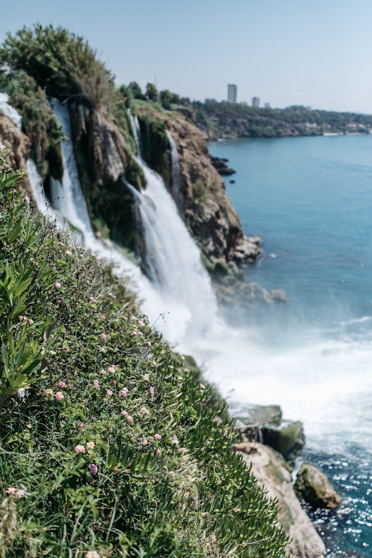 Duden Park With High Waterfalls In Antalya, Turkey