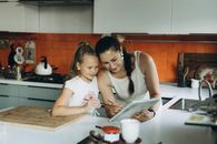 A Mother and Daughter in the Kitchen