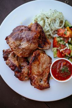 With Sauce Barbecue Pork