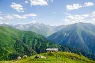Green Mountains Under Blue Sky
