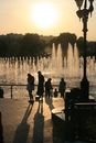 People Standing Near Water Fountain