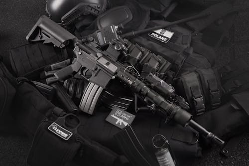 Ingyenes stockfotó fegyverek, fekete-fehér, hadsereg témában
