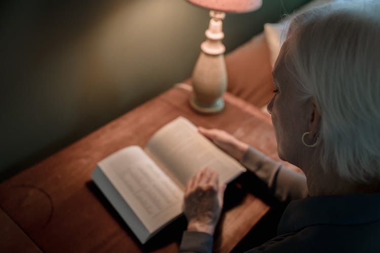 Senior Woman Reading A Book