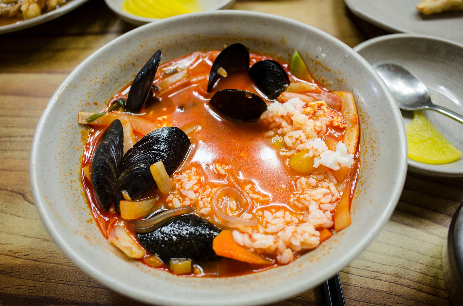 tteokbokki spicy rice cakes food close up