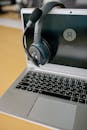 Headset on a Laptop