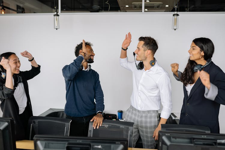 People Celebrating At The Office