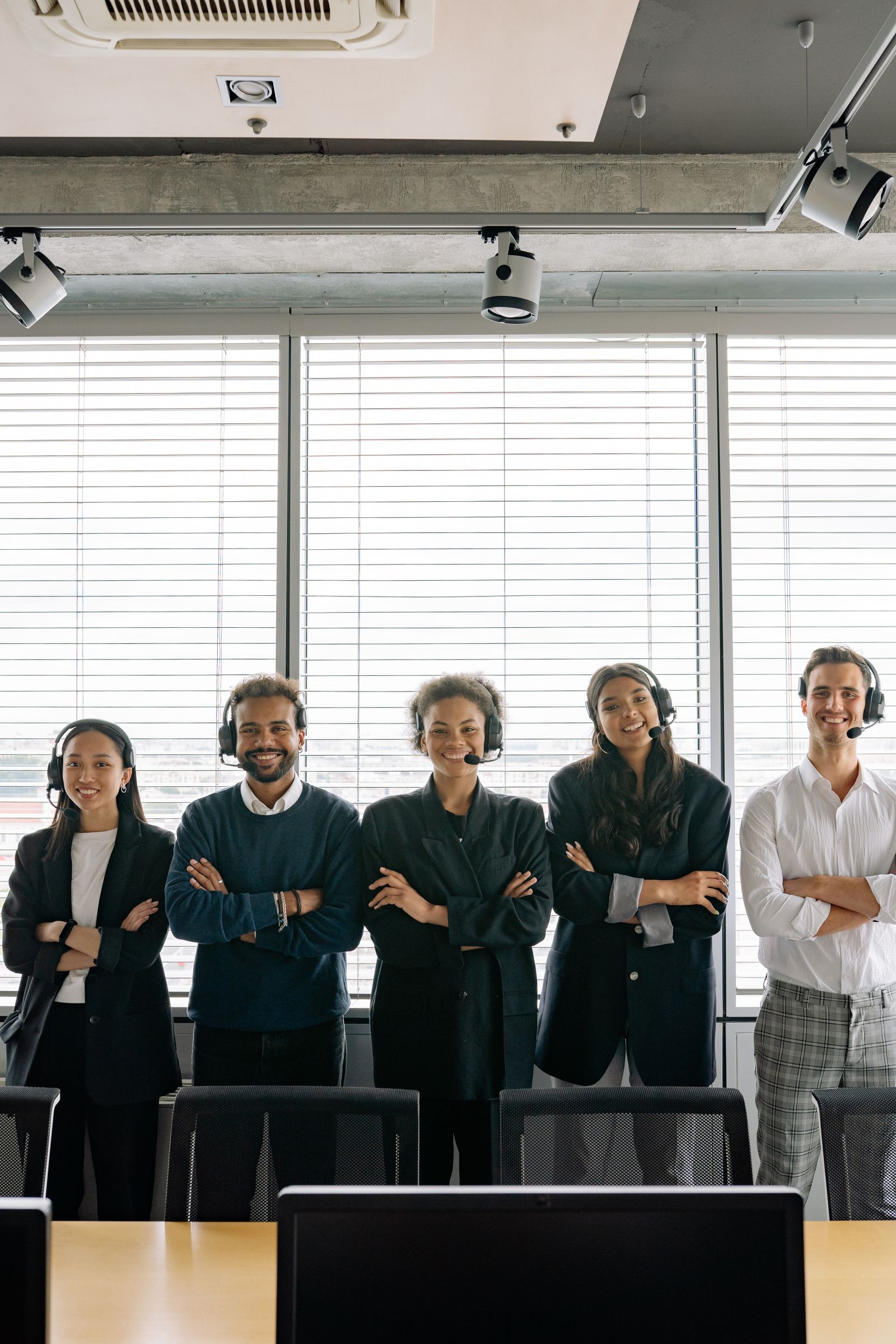 Happy office team collaboration scene 32