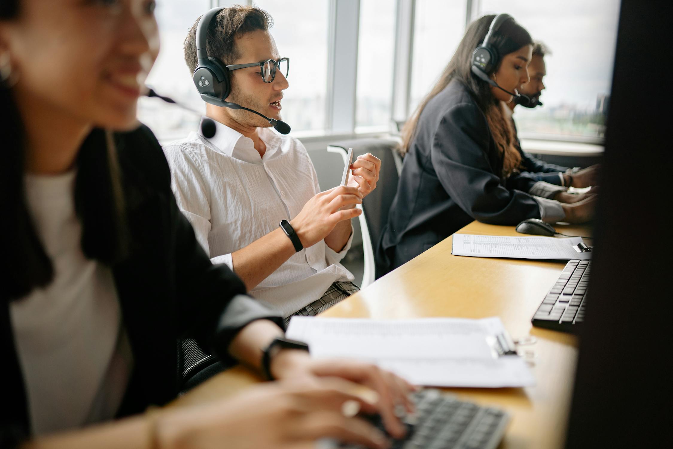 Call Center Agents Working · Free Stock Photo
