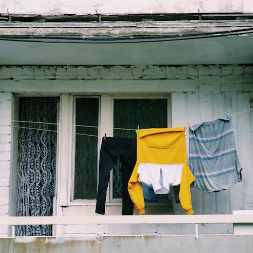Clothes Hanging on a Balcony