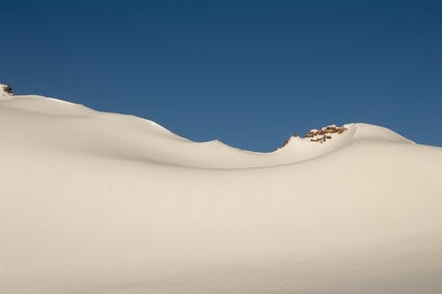 White Mountain Under Blue Sky