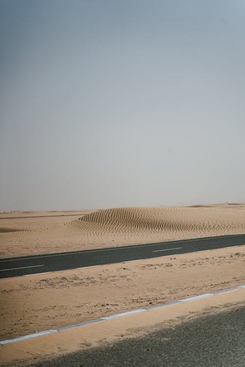 Free Roads on a Desert Stock Photo