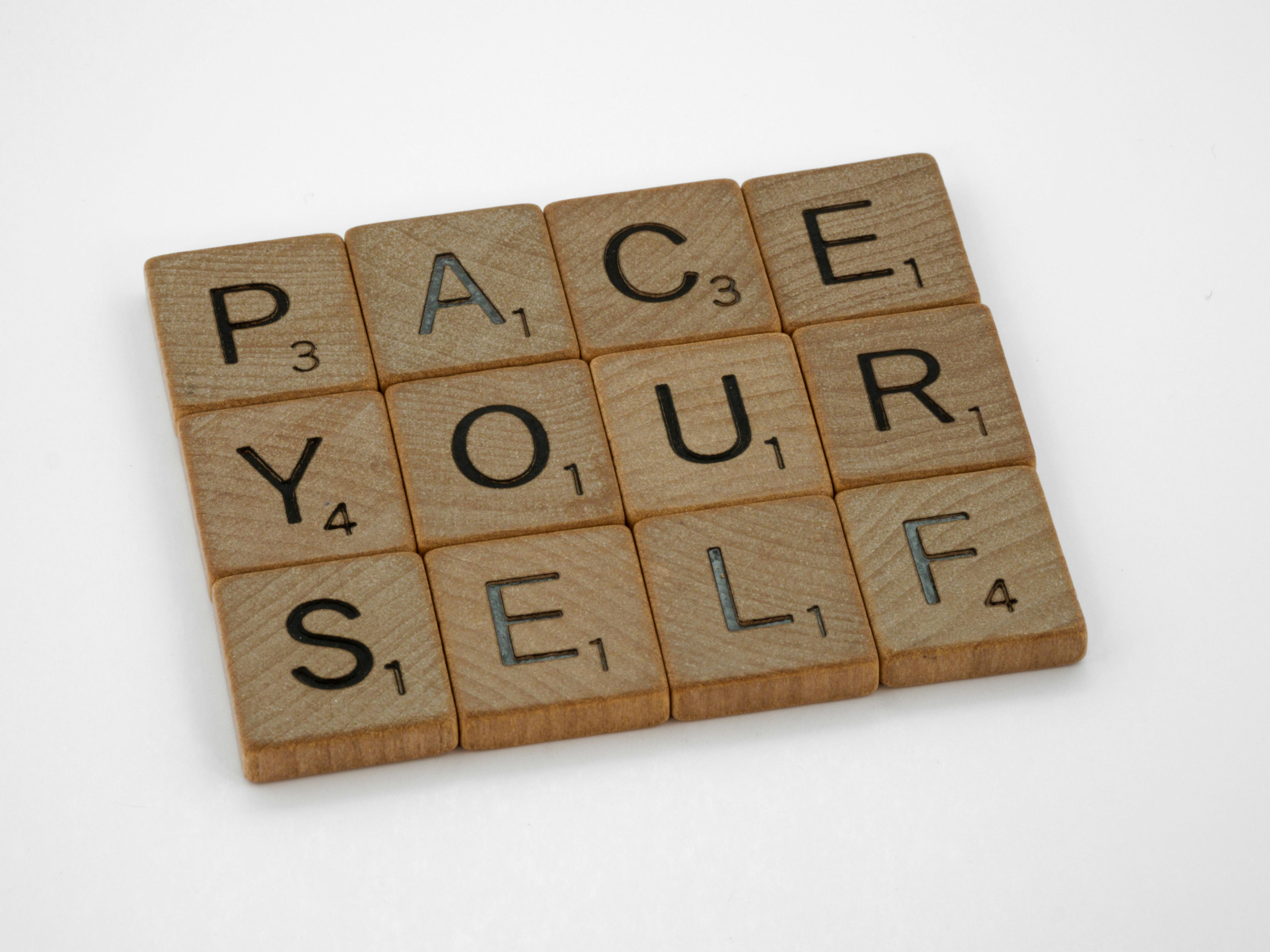 Peace Out Words Created From Green Scrabble Tiles Free Stock Photo