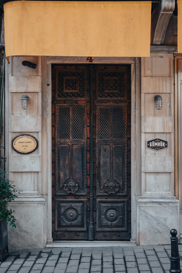 Metal Doors To A Building