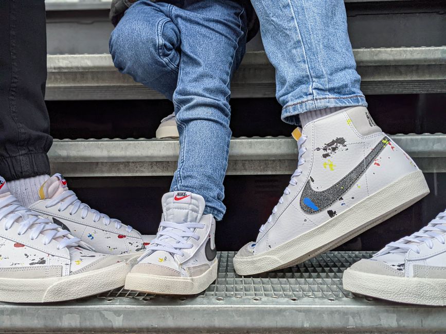 Nike kids shoes collection including Air Force 1, Dunks, and Jordans on sale at the store