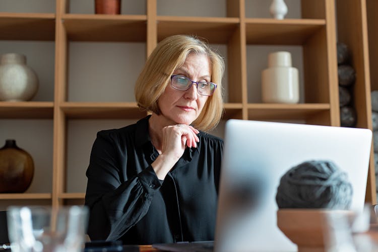 Woman Using A Laptop