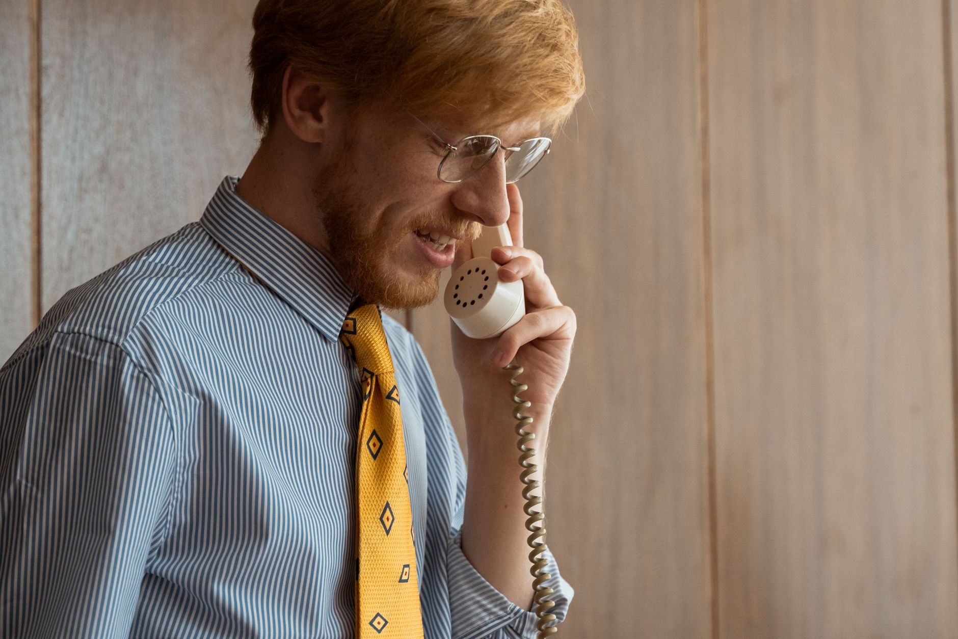 Debt collector making a phone call